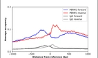 ChIP-Exo-Seq composite graph for Anti-PBRM1 (HPA059373, Lot 000010748) tested in K562 cells. Strand-specific reads (blue: forward, red: reverse) and IgG controls (black: forward, grey: reverse) are plotted against the distance from a composite set of reference binding sites. The antibody exhibits robust target enrichment compared to a non-specific IgG control and precisely reveals its structural organization around the binding site. Data generated by Prof. B. F. Pugh´s Lab at Cornell University.